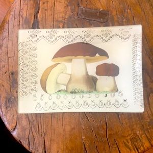Glass Mushroom Decorative Plate